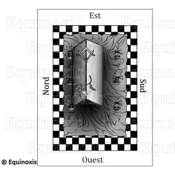 Tapis de Loge maçonnique – Scottish Rite (AASR) – Master Mason – GODF – 100 cm x 50 cm